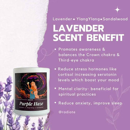 Purple Haze- Lavender & Ylang-Ylang Soy Wax Scented Candle