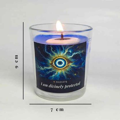 Evil Eye Protection Candle - Jasmine, Sandalwood & Loban scented candle