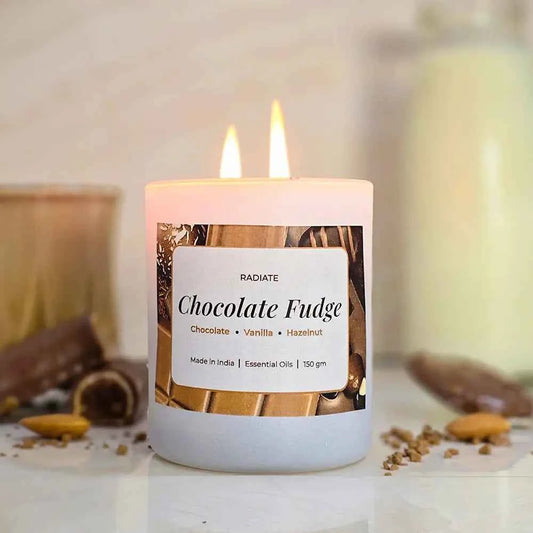 Chocolate fudge & Vanilla Soy Wax Scented Candle